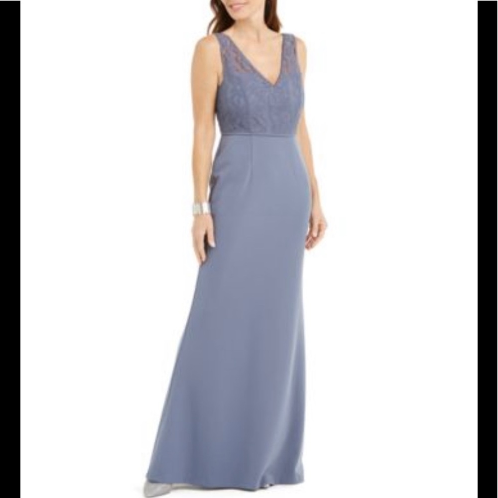 Adrianna Papell Illusion Lace Gown